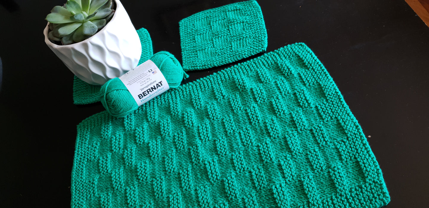 CLASSIC PLACEMAT (Digital Knitting Pattern) / Simple Pattern / Digital Knitting Pattern