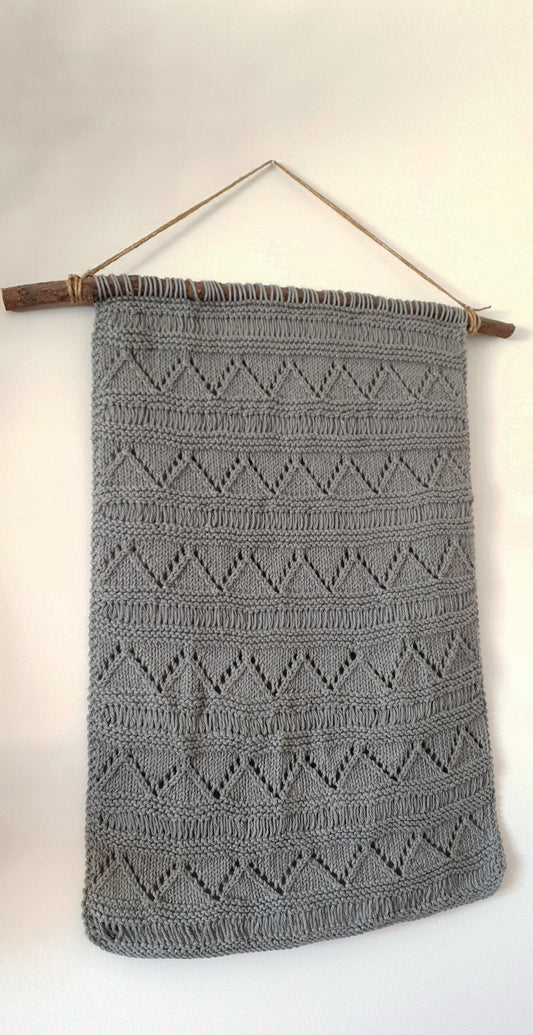 BOHO WALL HANGING (Digital Knitting Pattern) / Knit Wall Hanging Pattern / Boho Style / Digital Knitting Pattern