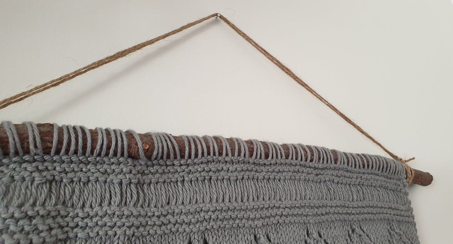 BOHO WALL HANGING (Digital Knitting Pattern) / Knit Wall Hanging Pattern / Boho Style / Digital Knitting Pattern