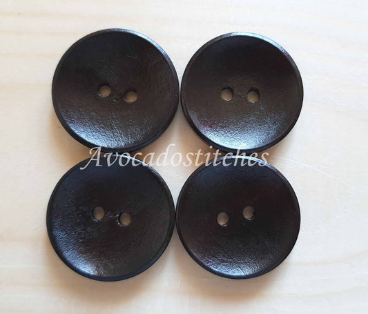 2-HOLE DARK BROWN / 10-25mm / Wooden Buttons / Sewing Buttons