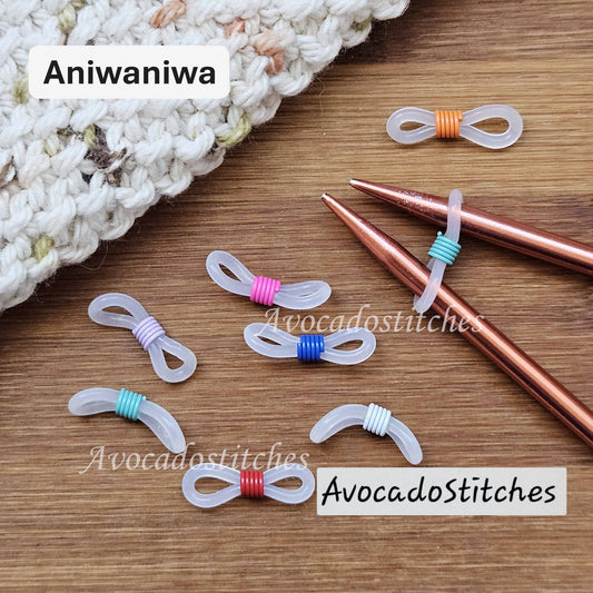 KNITTING NEEDLES HUGGERS / Set of 8 / Stitch Huggers / Notions