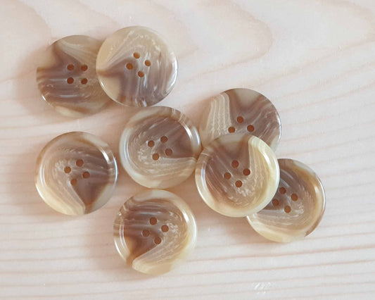 ANCIENT WOOD / 25-28mm / Resin Buttons / Sewing Buttons