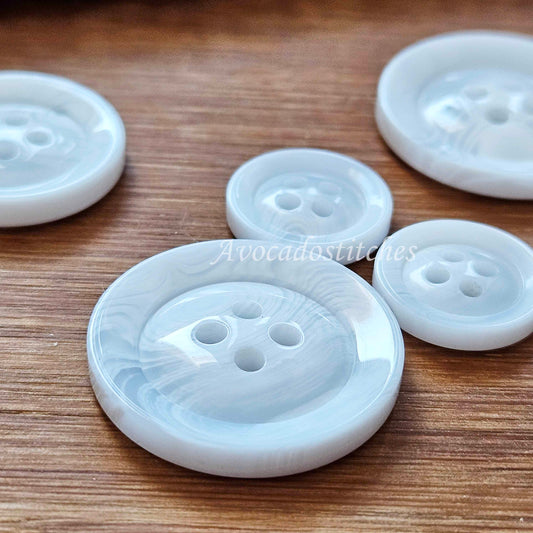 ARCTIC MARBLE / 15-25mm / Resin Buttons / Sewing Buttons