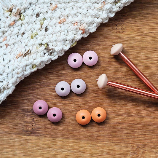 AUTUMN PALETTE Stitch Stoppers/ Knitting Needle Stoppers / Point Protection / Notions