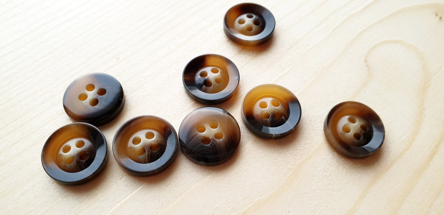 BROWN MOONSTONE / 15-30 mm / Resin Buttons / Sewing Buttons