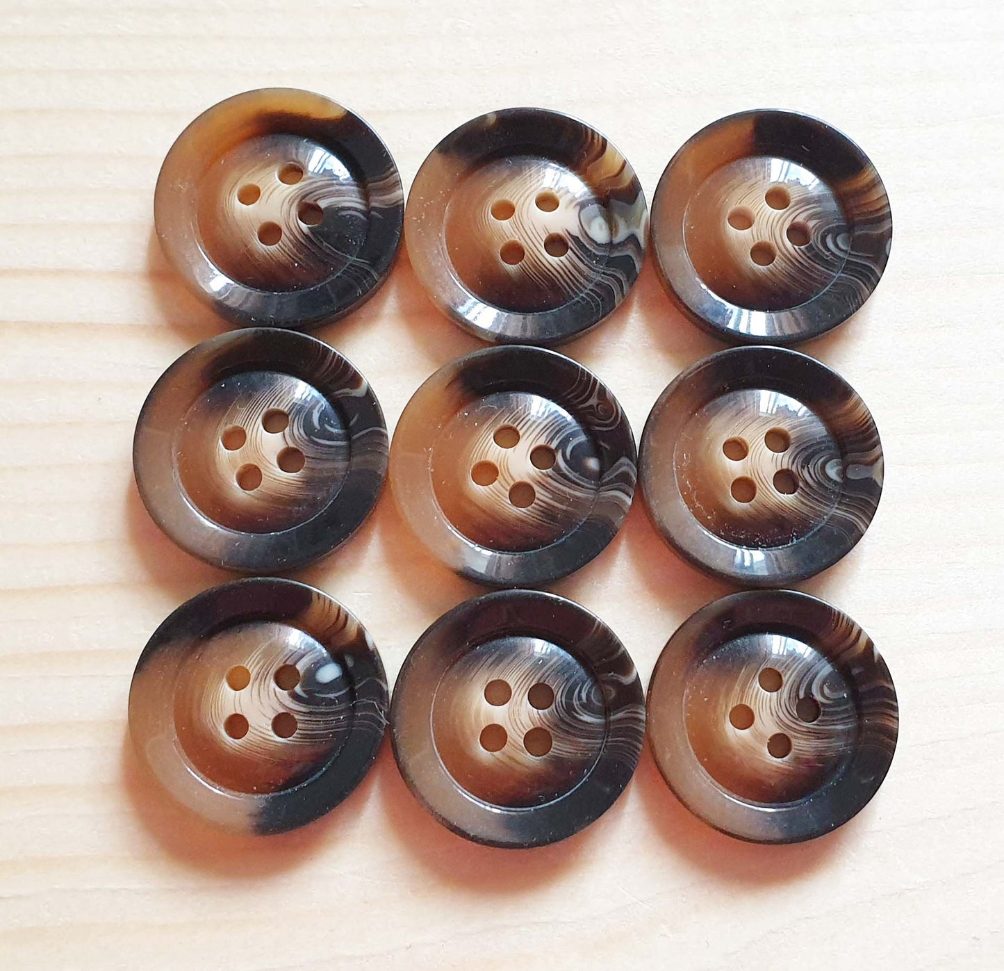 BROWN MOONSTONE / 15-30 mm / Resin Buttons / Sewing Buttons