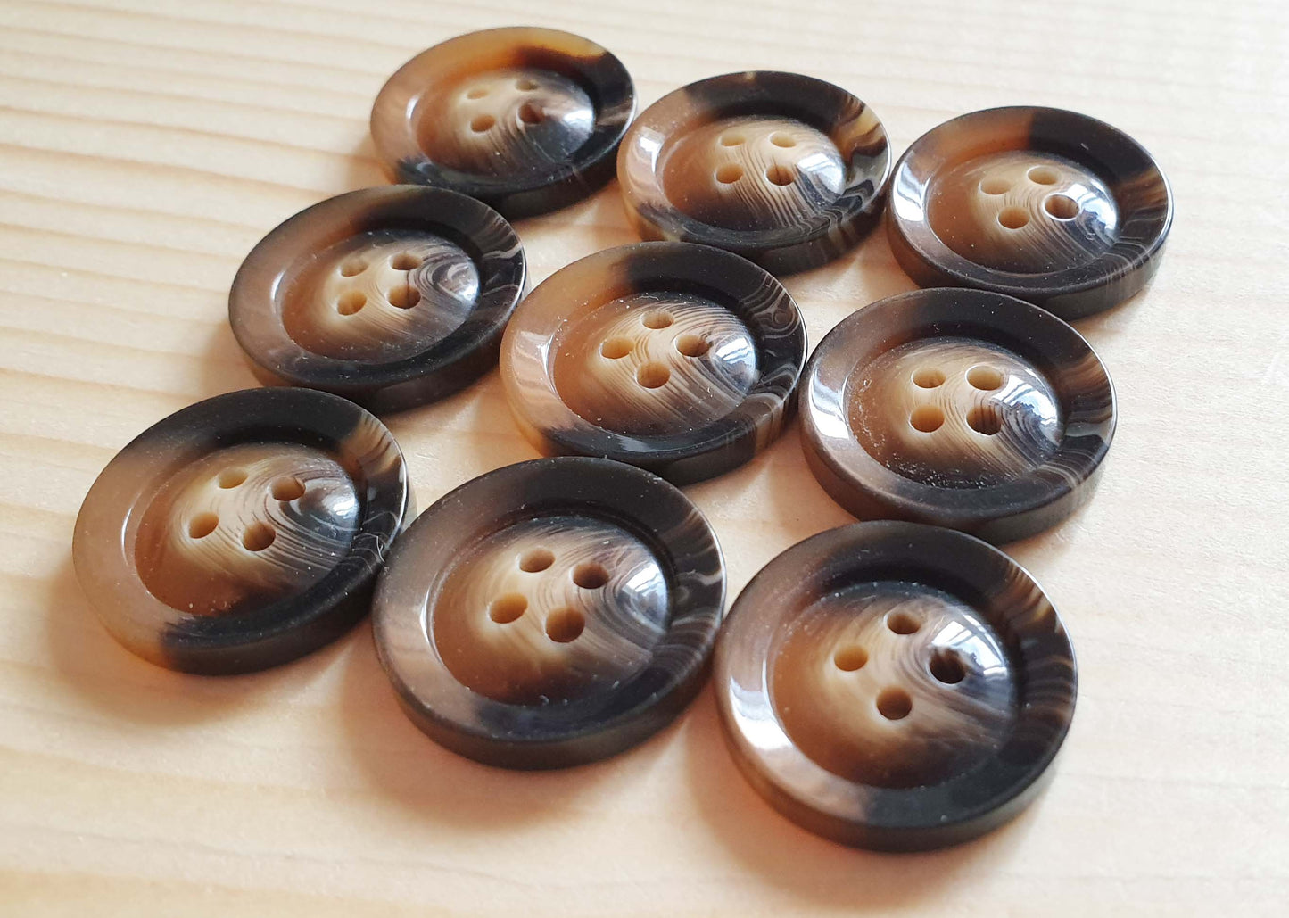 BROWN MOONSTONE / 15-30 mm / Resin Buttons / Sewing Buttons