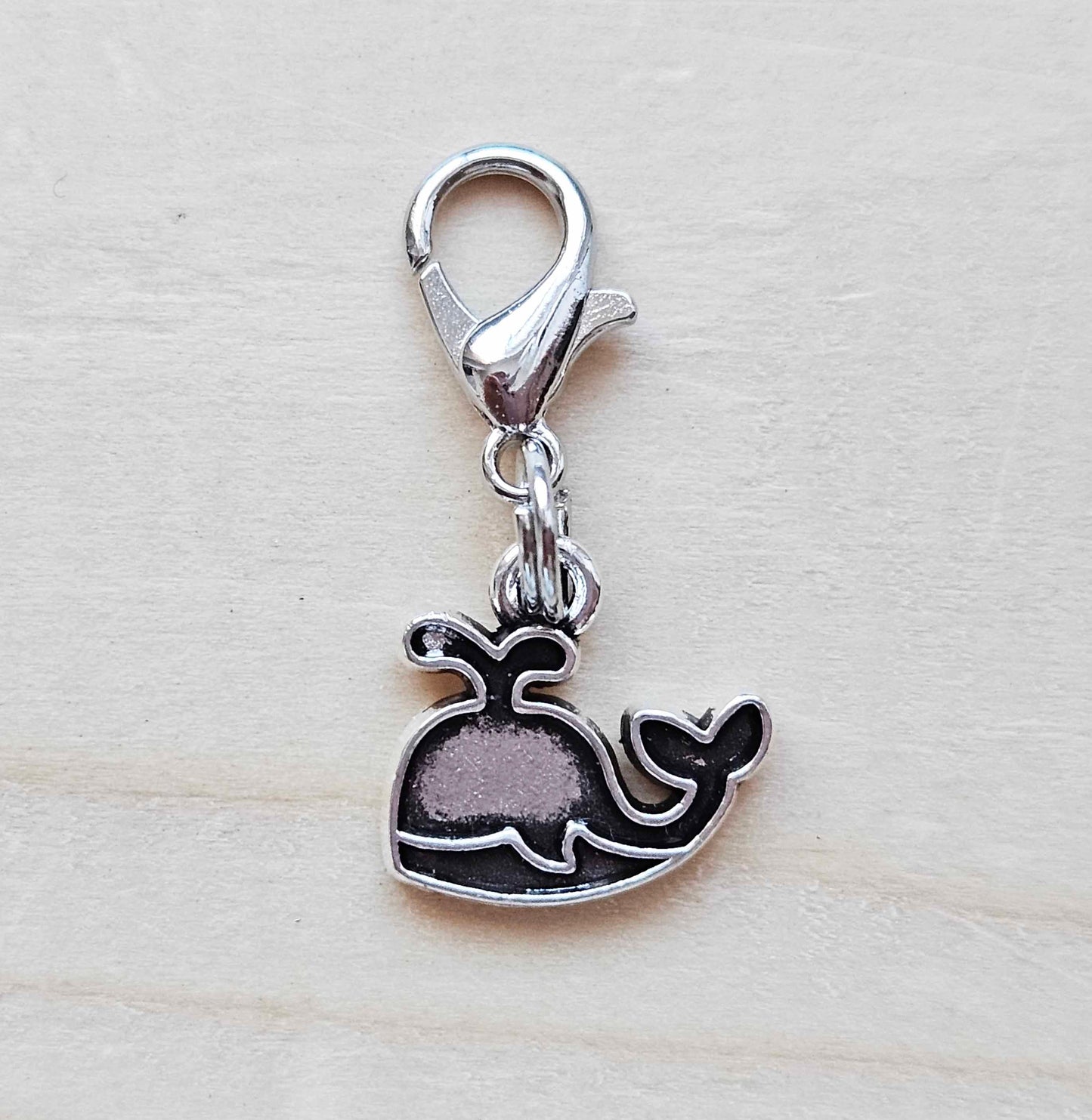 BABY WHALE / Planner Charm / Journal Charm / Zipper Bookmark Charm / Planner accessories