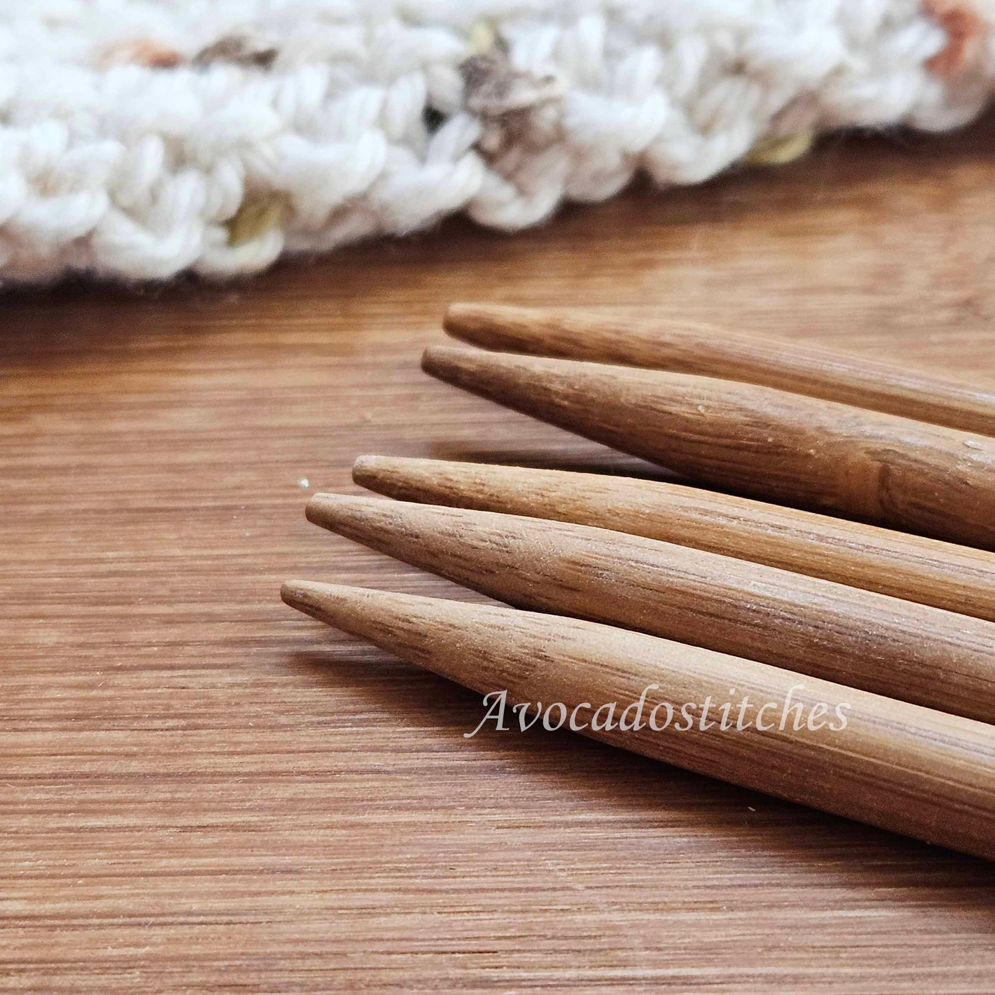 BAMBOO DOUBLE POINTED NEEDLES / 20cm / 5 pcs / Knitting Needles / Tools