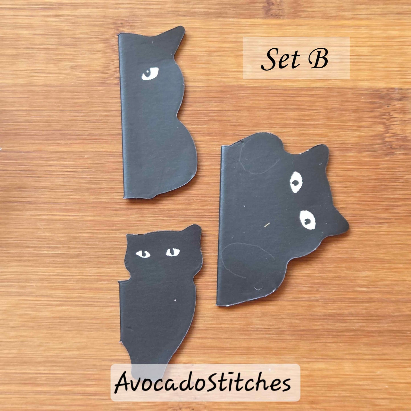 BLACK CAT – 3 Pieces / Magnetic Bookmarks