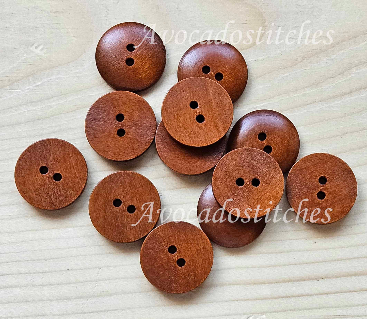 BREAD Coffee Brown / 9-20mm / Wooden Buttons / Sewing Buttons