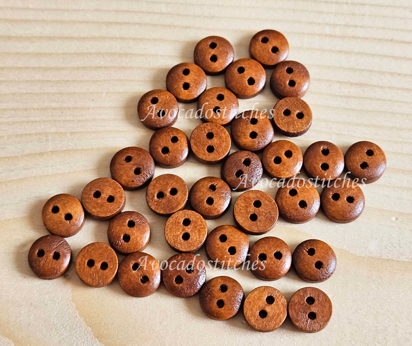 BREAD Coffee Brown / 9-20mm / Wooden Buttons / Sewing Buttons