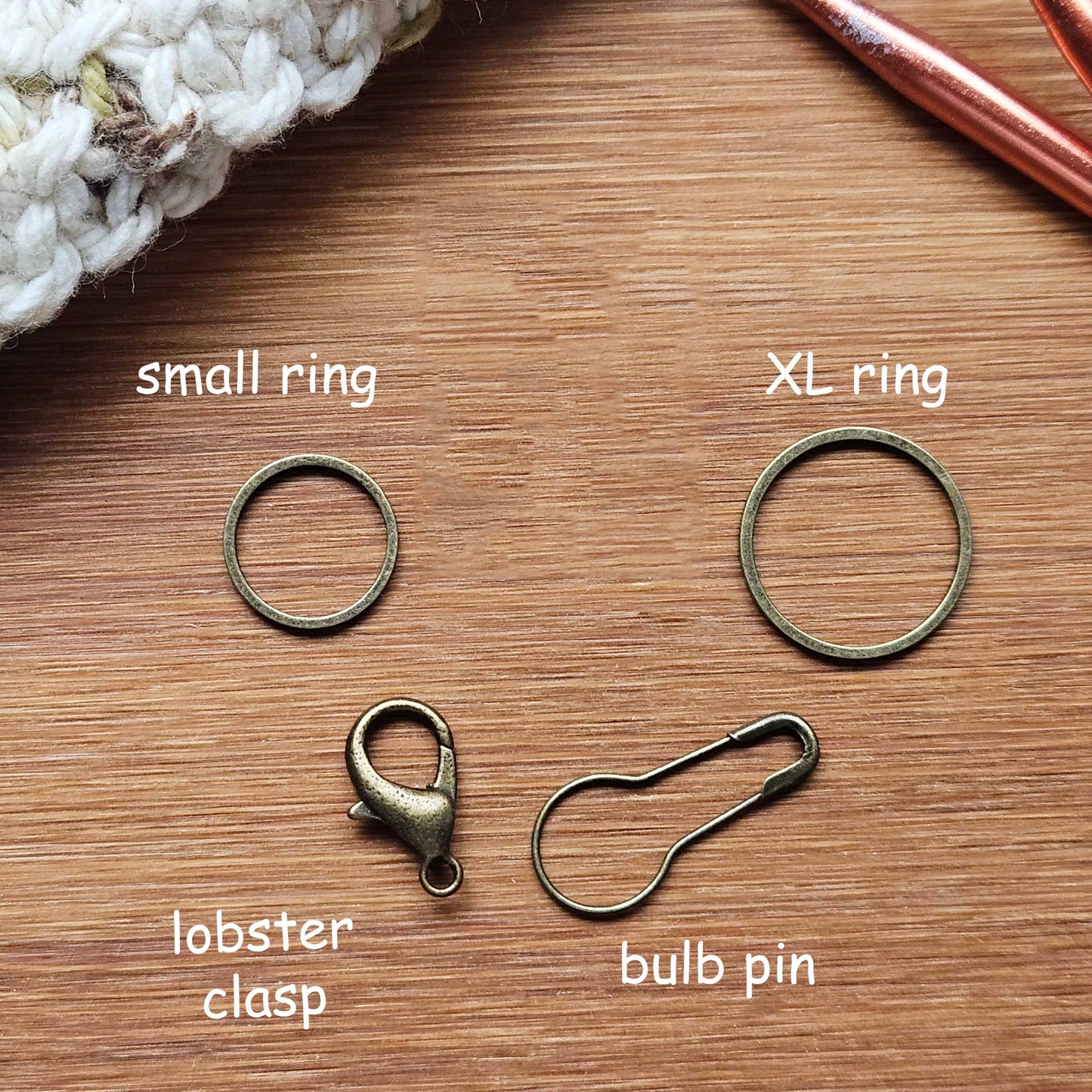 VOLCANIC BLOOM (Natural Stones) - 5 pieces / Knitting Crochet Stitch Markers / Notions