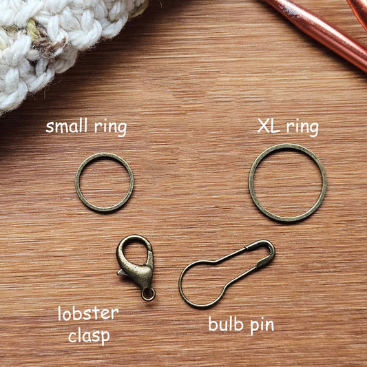 TIDE TREASURES – 5 Pieces / Knitting Crochet Stitch Markers / Notions