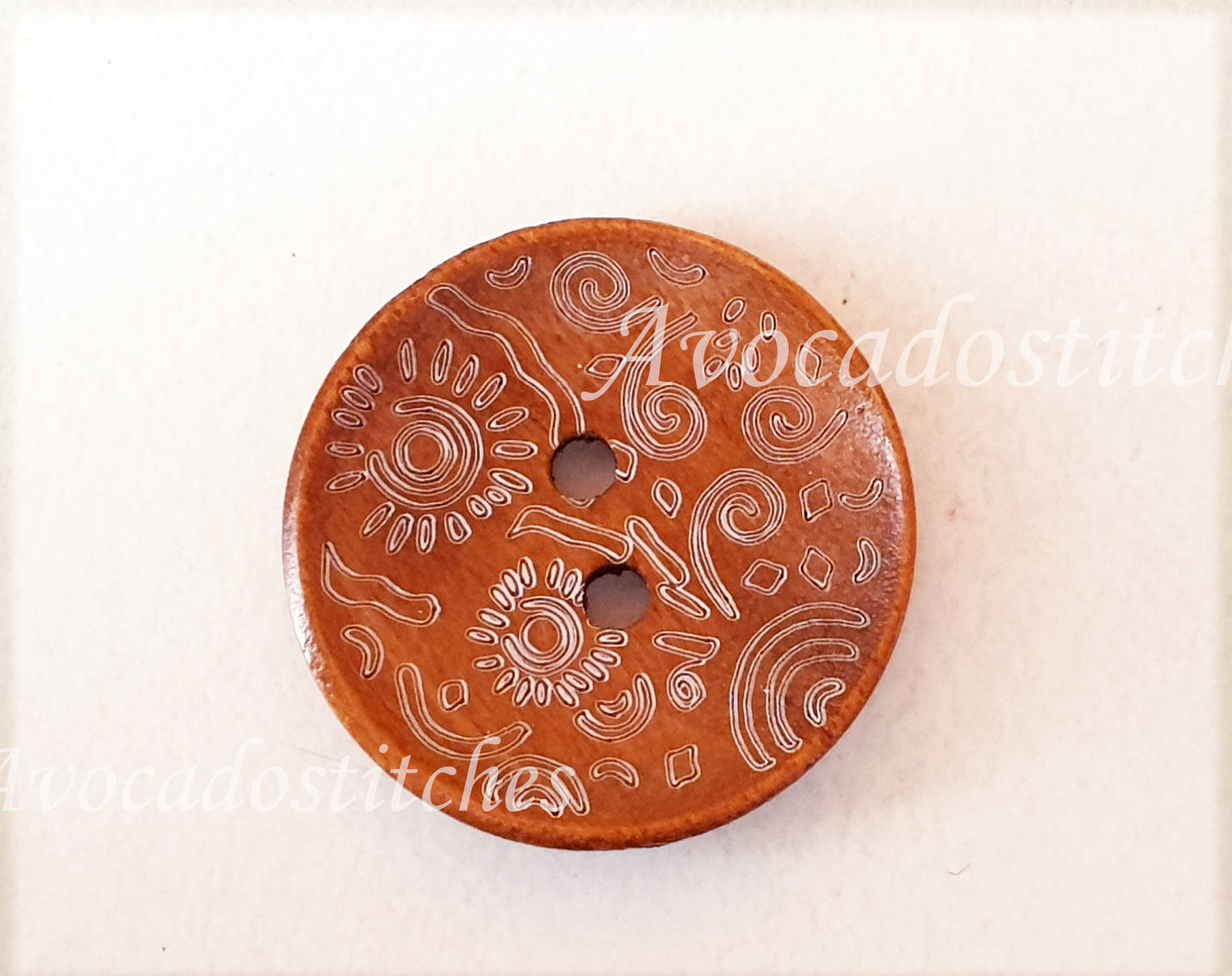 SUNFLOWER / 25mm - 4 buttons / Wooden Buttons / Sewing Buttons