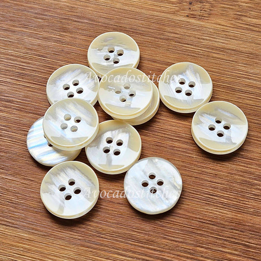 Clearance // CITRINE / Resin Buttons / 15-18mm (Set of 6)