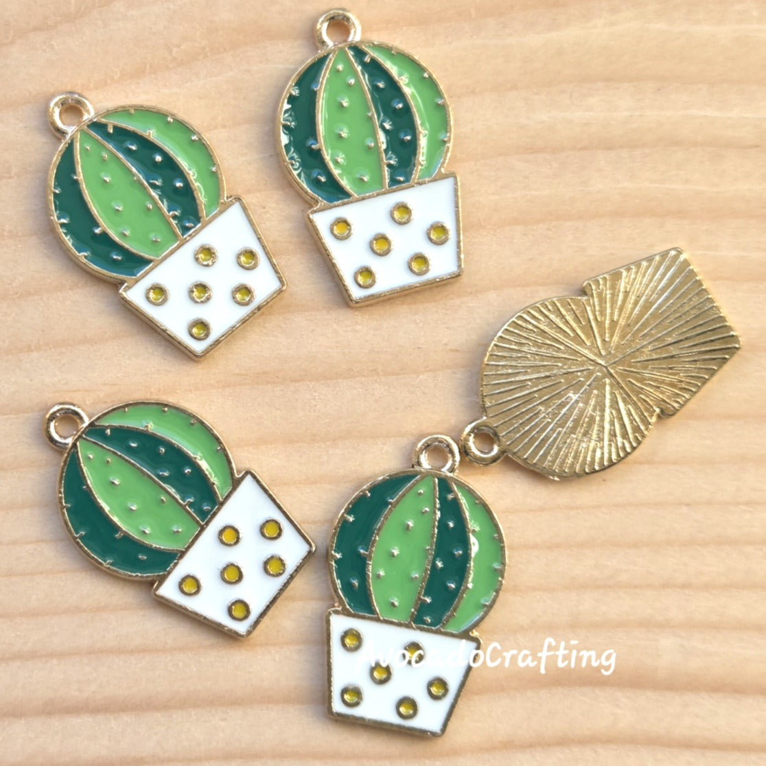 Cactus Charms / 10 pieces / Jewelry Making