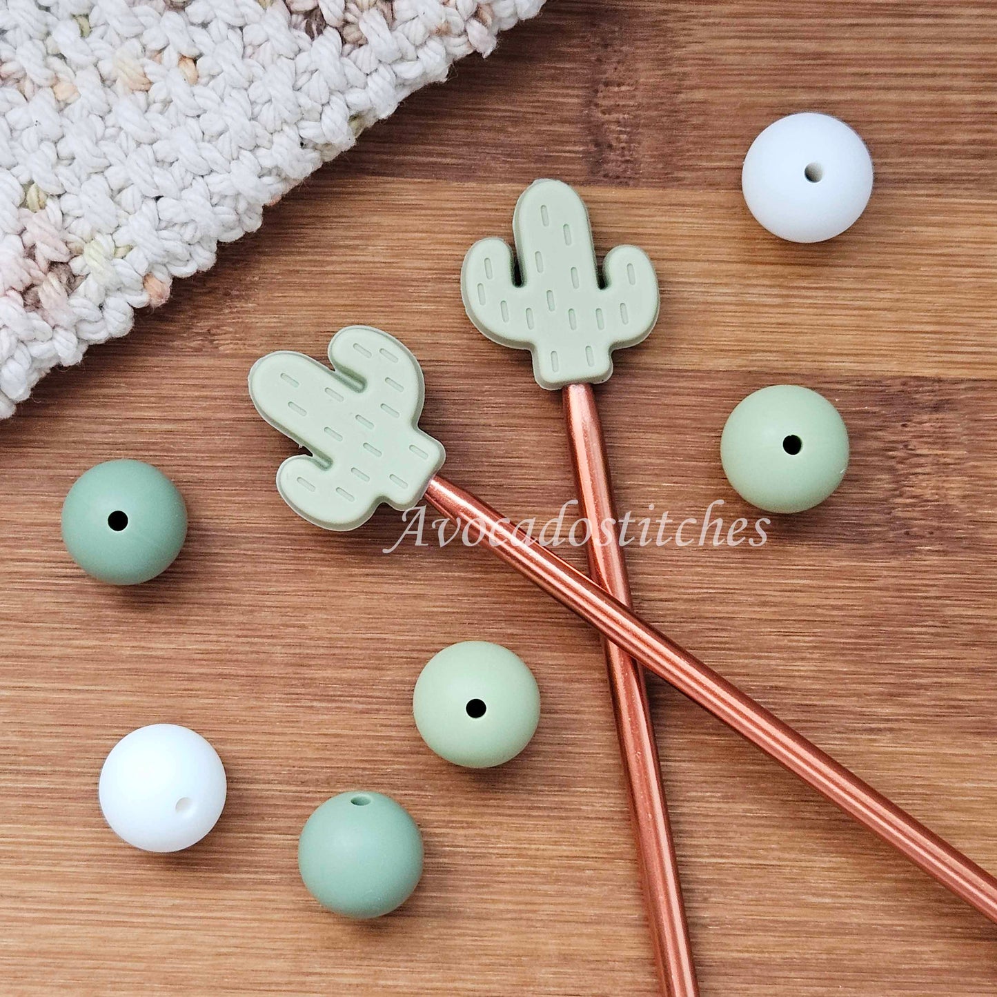 CACTUS STITCH STOPPERS / Knitting Needle Stoppers / Point Protection / Notions