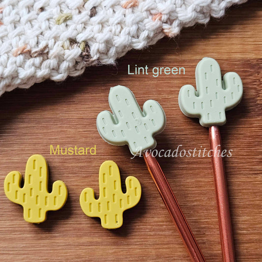 CACTUS STITCH STOPPERS / Knitting Needle Stoppers / Point Protection / Notions