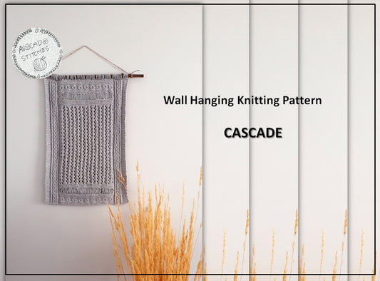 CASCADE WALL HANGING (Digital Knitting Pattern) / Knit Wall Hanging Pattern / Boho Style / Digital Knitting Pattern