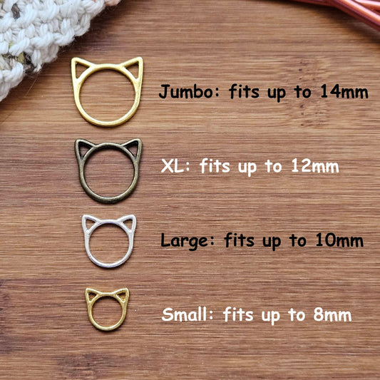 CAT STITCH MARKERS / 6 pcs / Snag Free Stitch Markers / Knitting Stitch Markers / Notions