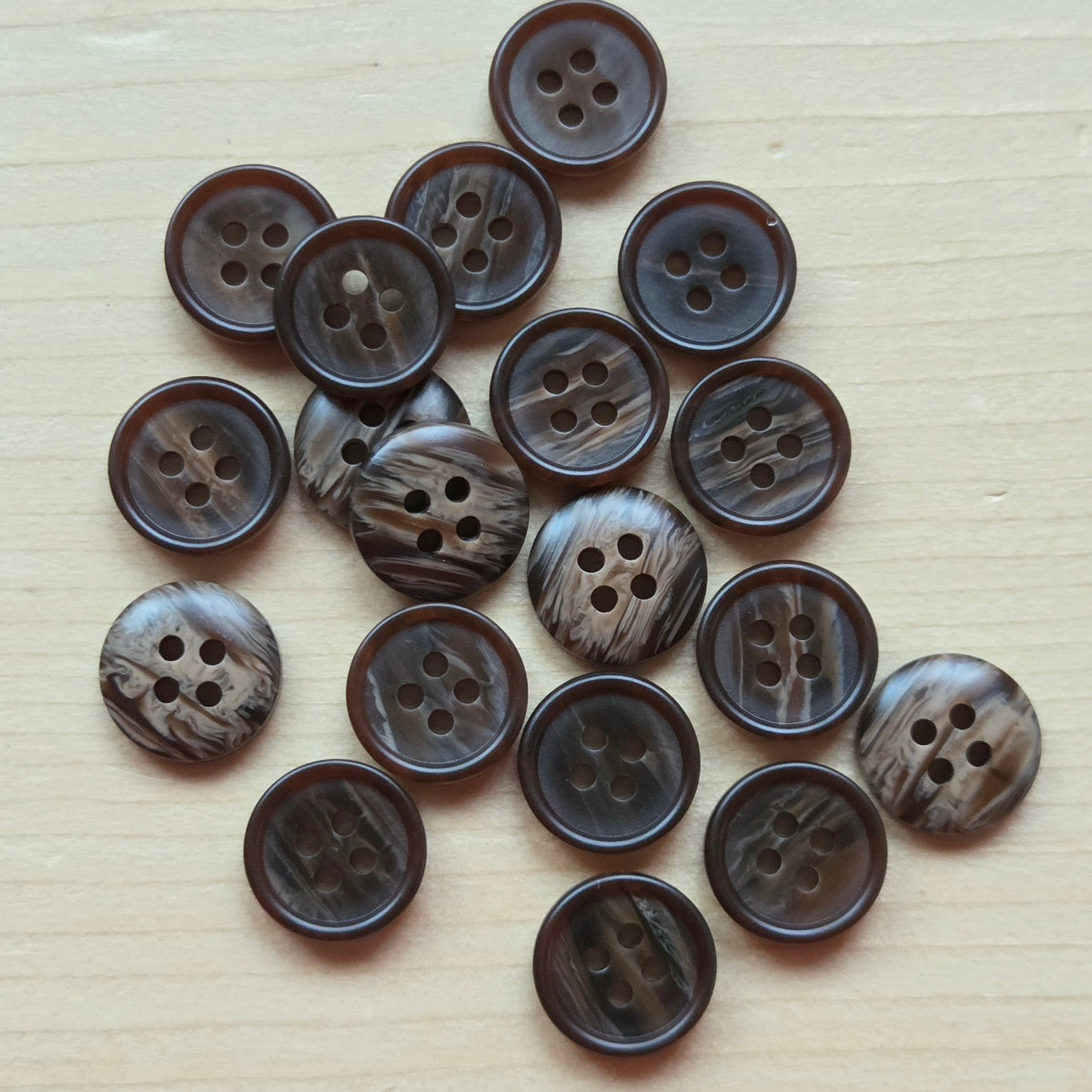 Cedar Grove / Resin Buttons / 11mm (Set of 10)