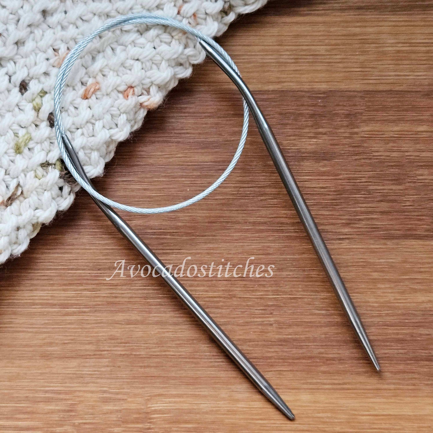 CIRCULAR KNITTING NEEDLES / 43cm / Lightweight Stainless Steel Knitting Needles