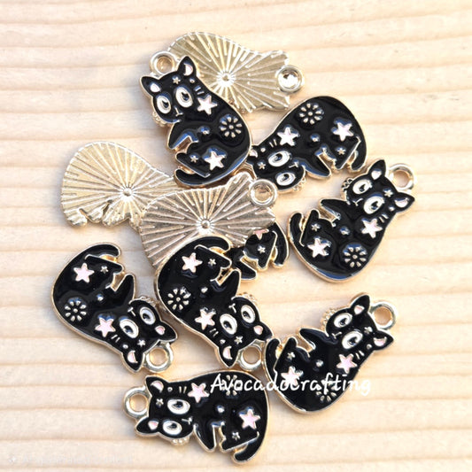 10 pieces // Constellation Cat Charm / 20*14mm / Jewelry Making