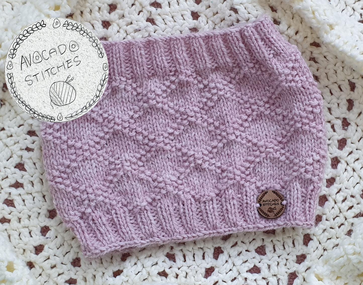 CRISS CROSS COWL / Wool Blend Kids Toddlers Cowl / Wool Blend Rose Blush Child Neck Warmer / Snood / Tube Scarf / Handmade in Canada