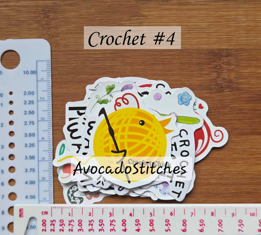 Crochet Lovers / Waterproof Sticker Pack / 12 Designs (crochet #4)