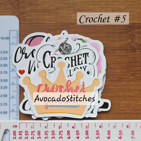 Crochet Lovers / Waterproof Sticker Pack / 12 Designs (crochet #5)