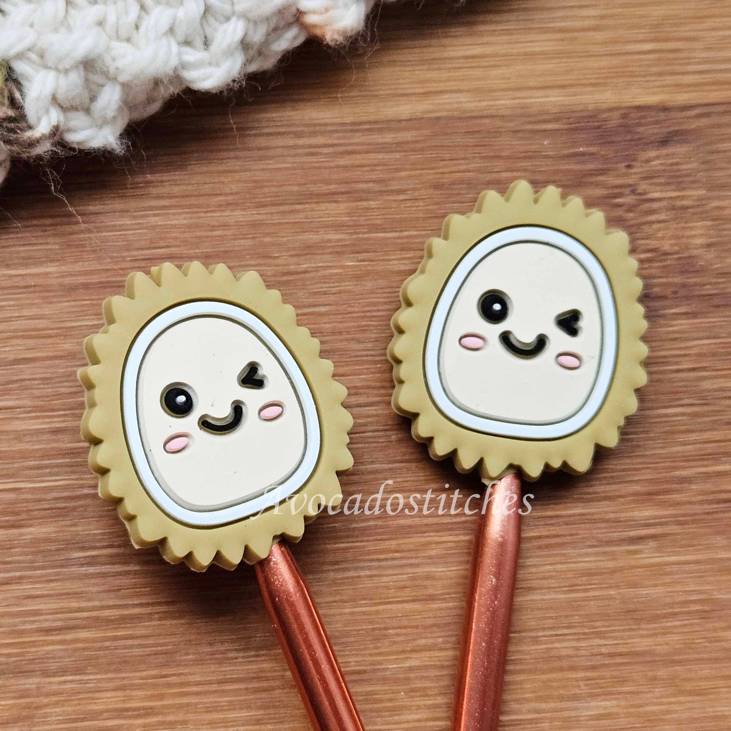 DURIAN STITCH STOPPERS / Knitting Needle Stoppers / Point Protection / Notions
