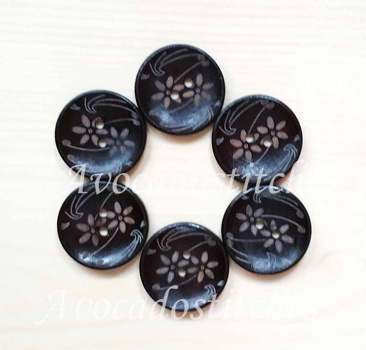 DAFFODIL / 30mm - 4 buttons / Wooden Buttons / Sewing buttons