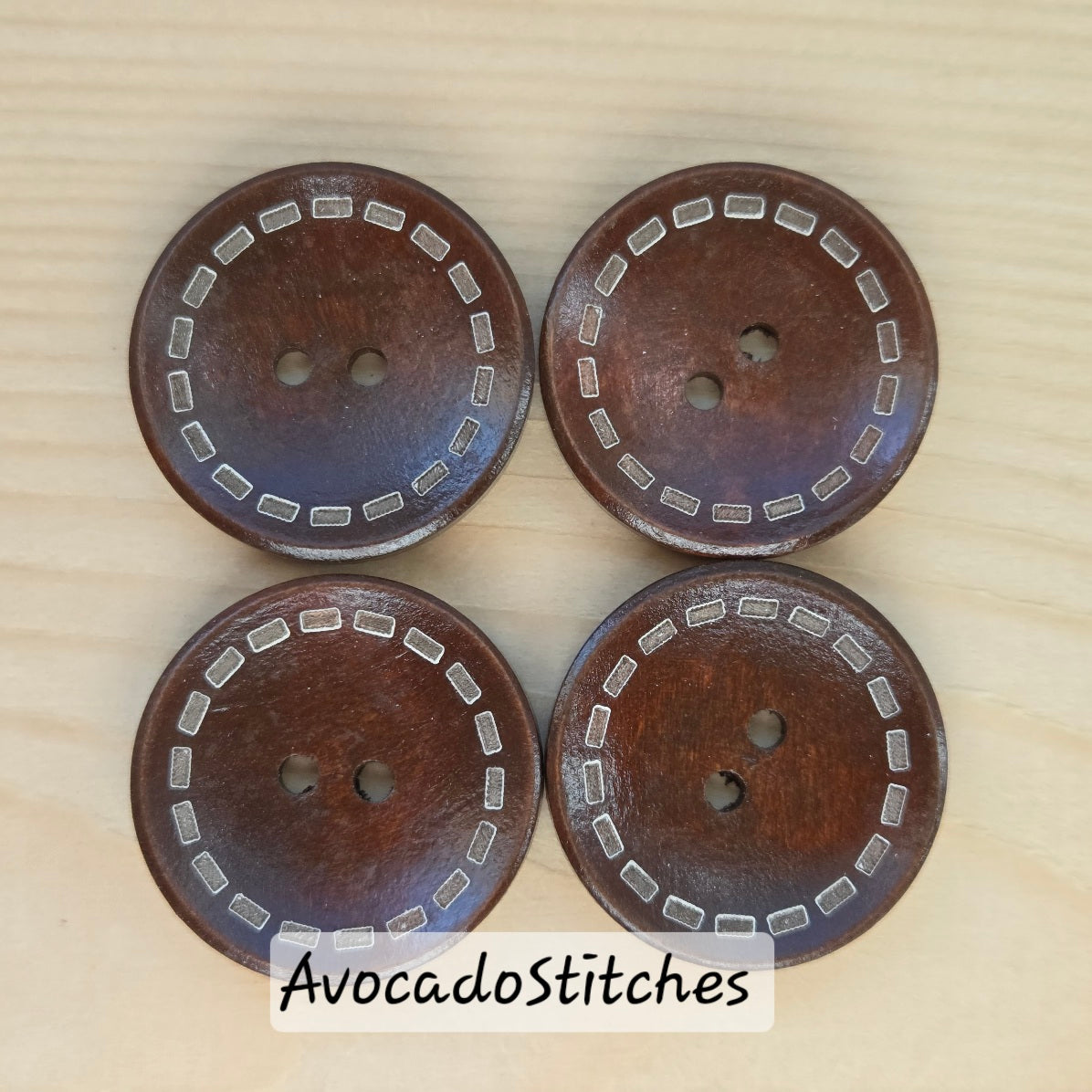 DASH COFFEE BRWON 2-Hole / 30mm / Wooden Buttons / Sewing Buttons