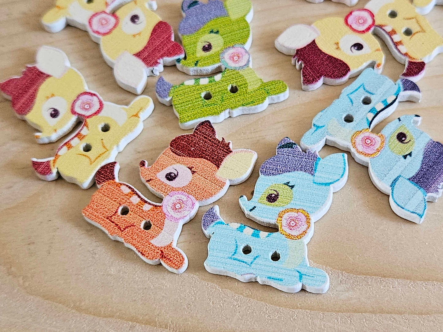 DEER / 28*25mm / Wooden Buttons / Sewing Buttons