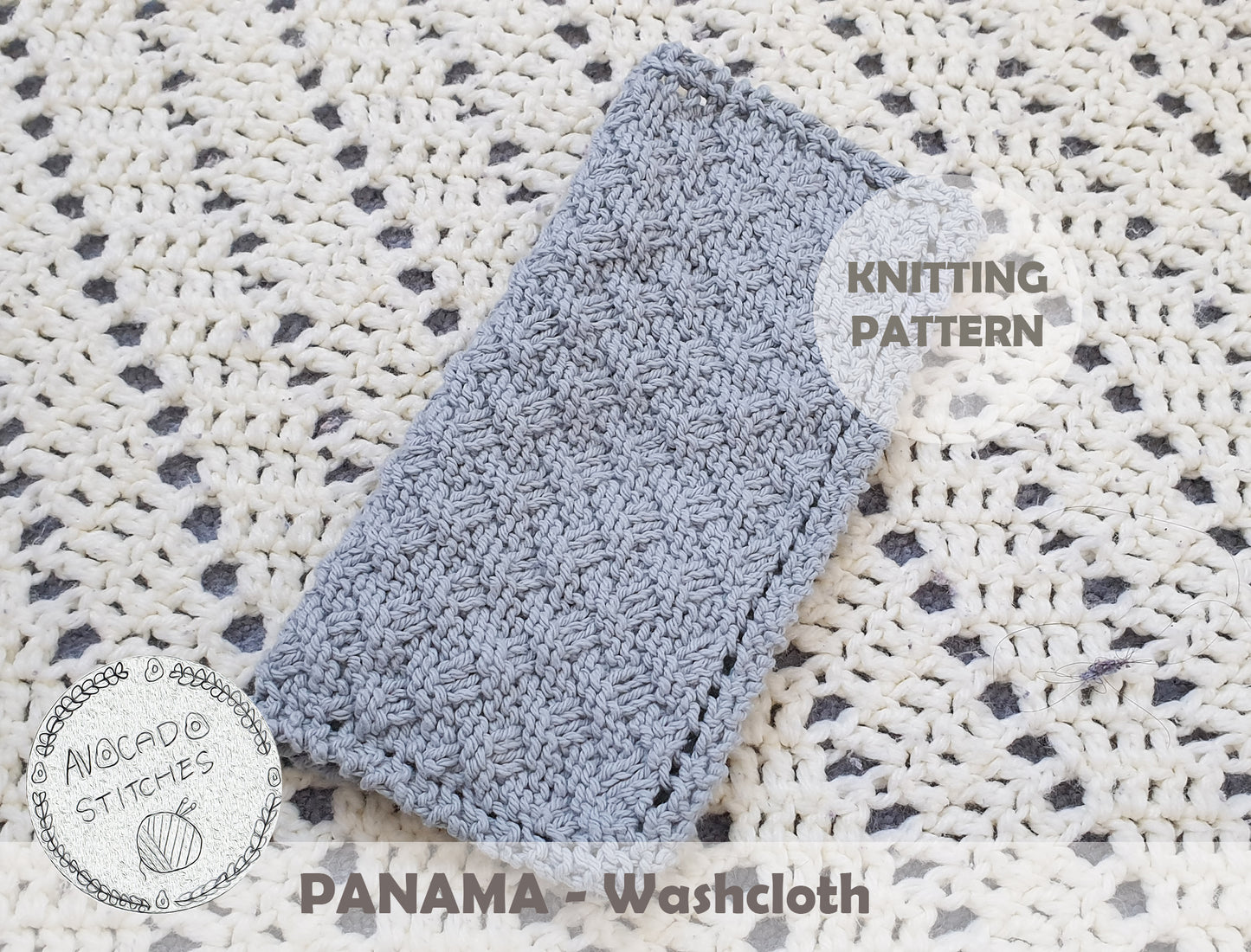 PANAMA WASHCLOTH (Digital Knitting Pattern) / Simple Pattern / Digital Knitting Pattern