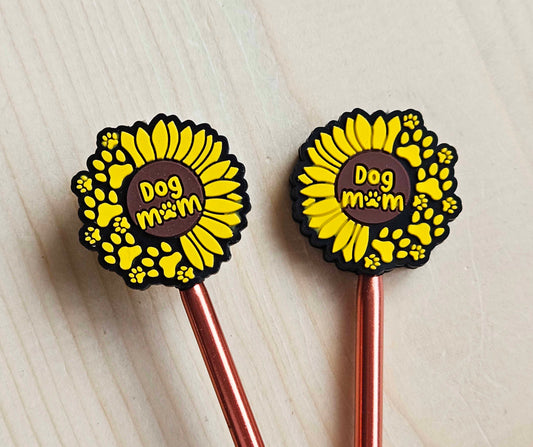 DOG MOM Stitch Stoppers / 2 pieces / Knitting Needle Stoppers / Point Protection / Notions