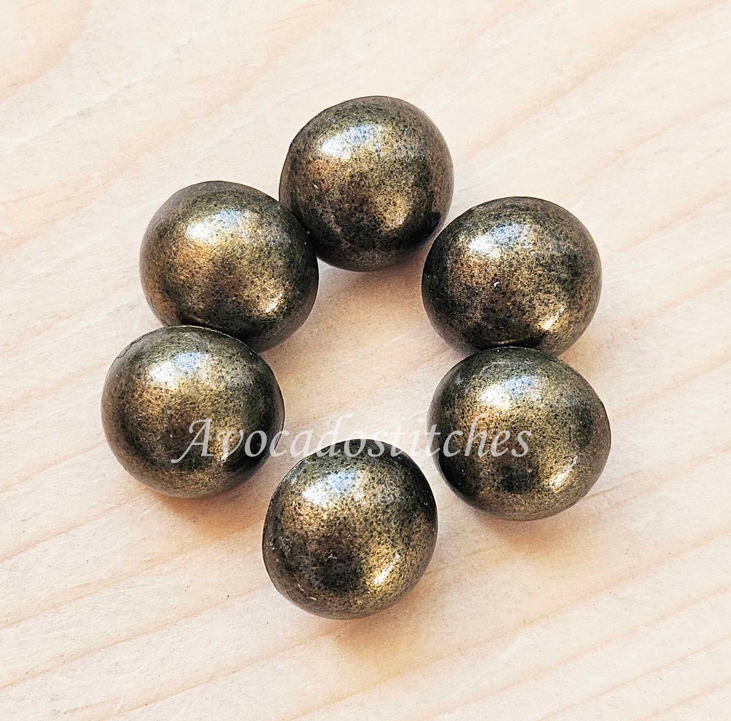 Clearance // CLASSIC DOME SHANK BRONZE / Metal Alloy Shank Buttons / 11.5-28mm