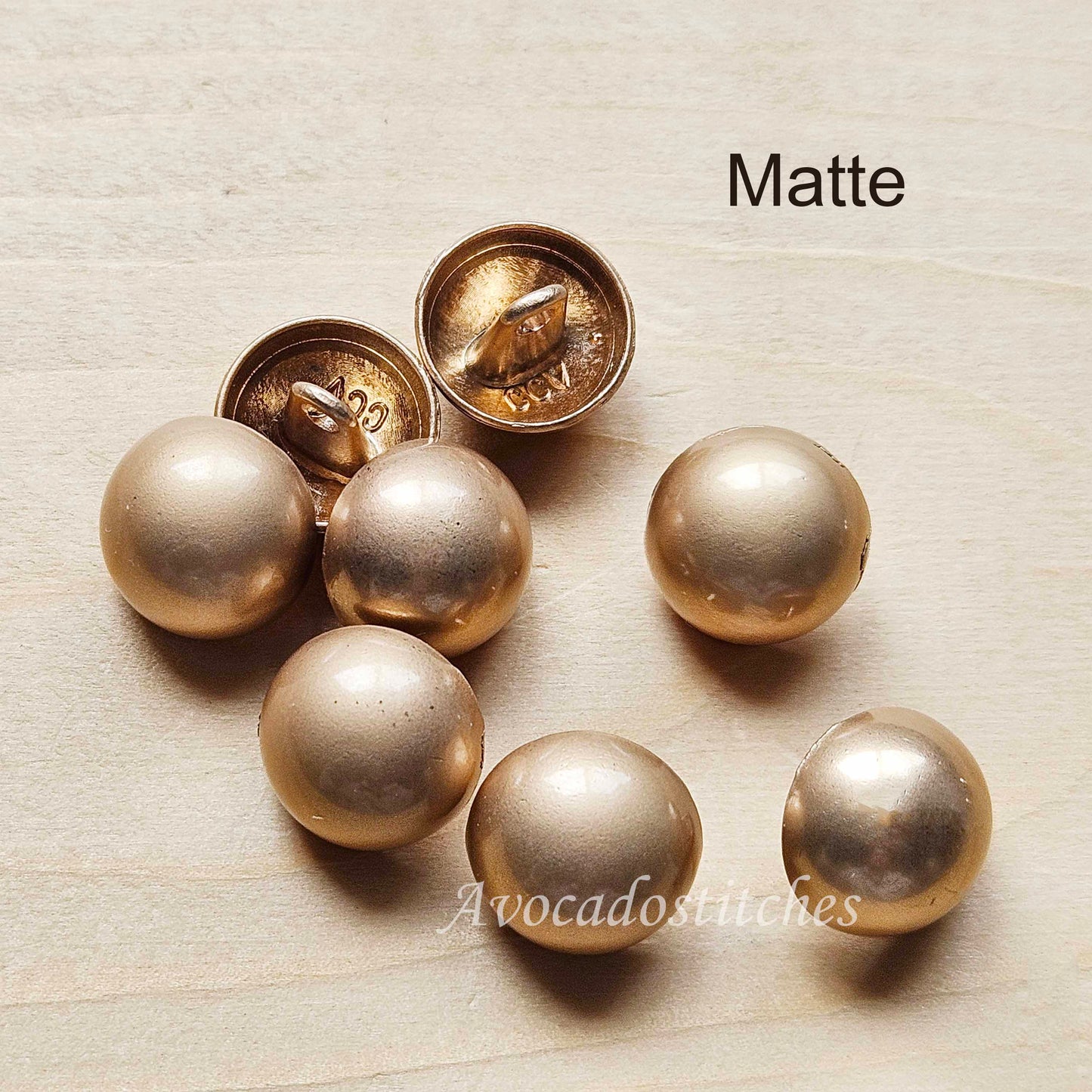 CLASSIC DOME SHANK - KC gold / 12.5mm - 10 buttons / Metal Alloy Shank Buttons / Sewing Buttons