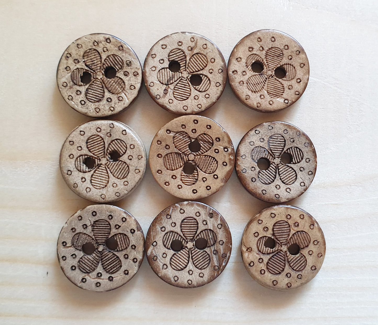 COCO ELDER / 12.5-20mm / Coconut Buttons / Sewing Buttons