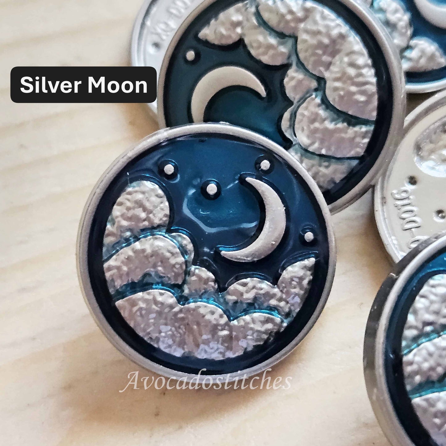 EMERALD SKY / 20mm - 4 buttons / Metal Shank Buttons / Sewing Buttons