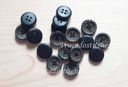 FIREWORK FLOWER / 15mm / 8 buttons / Wooden Buttons / Sewing Buttons