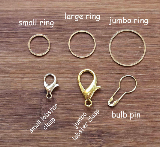 FALL LEAVES - 5 pieces / Knitting Crochet Stitch Markers / Notions