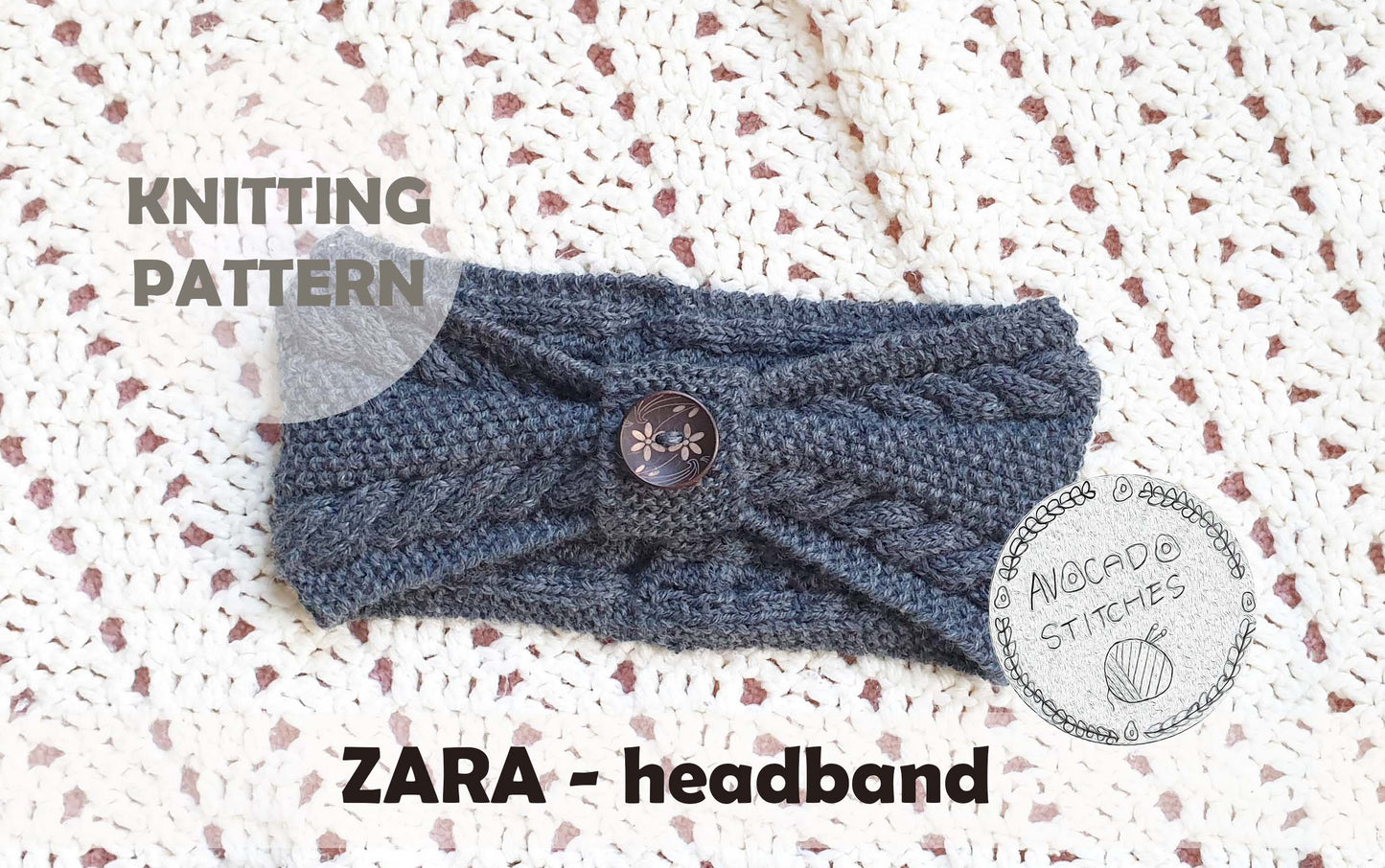 ZARA HEADBAND (Digital Knitting Pattern) / Simple Cable Ear Warmer Pattern / Digital Knitting Pattern / PDF Pattern
