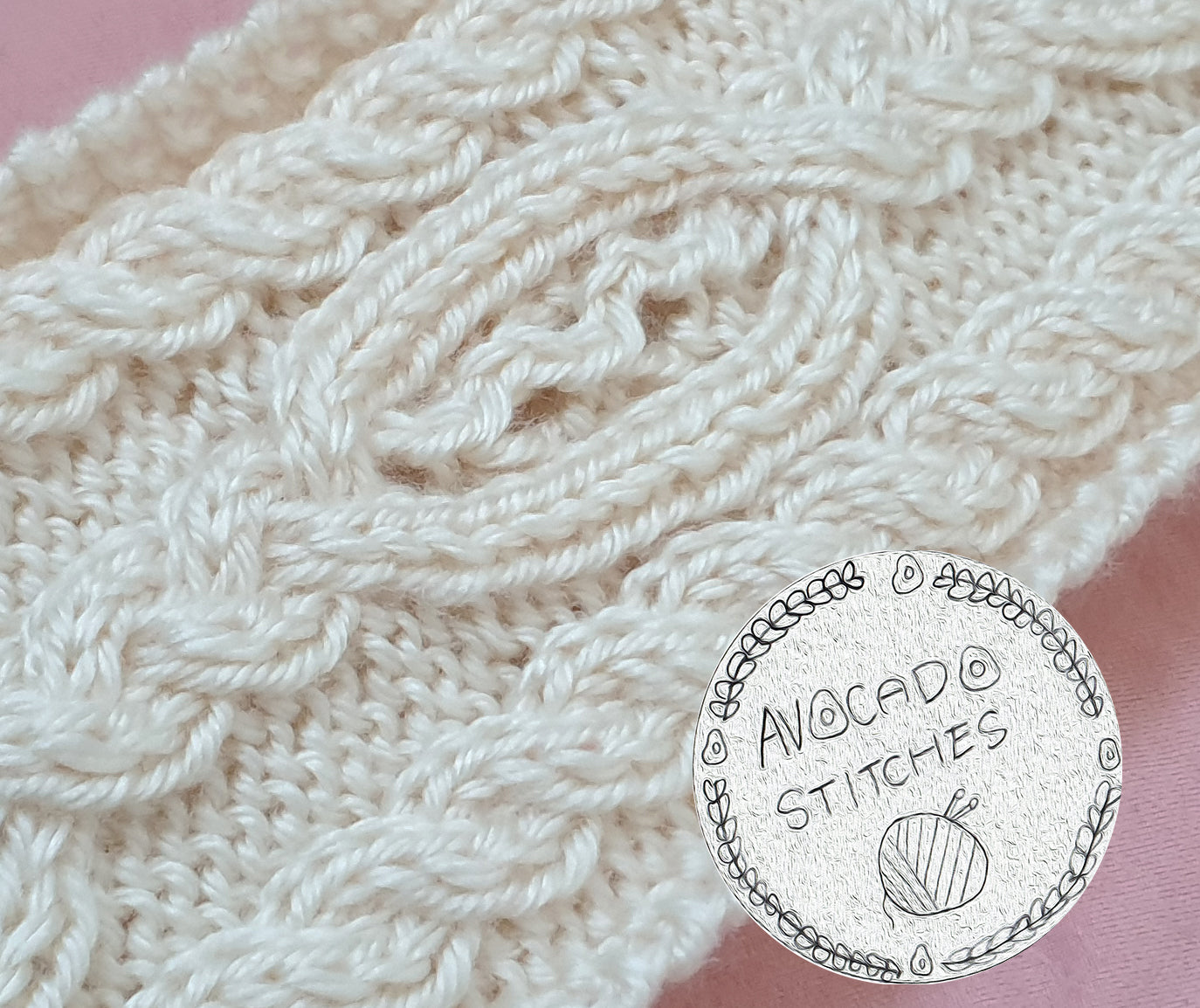 OLIVE HEADBAND / Acrylic Ear warmer / Cable Knit / Handmade in Canada