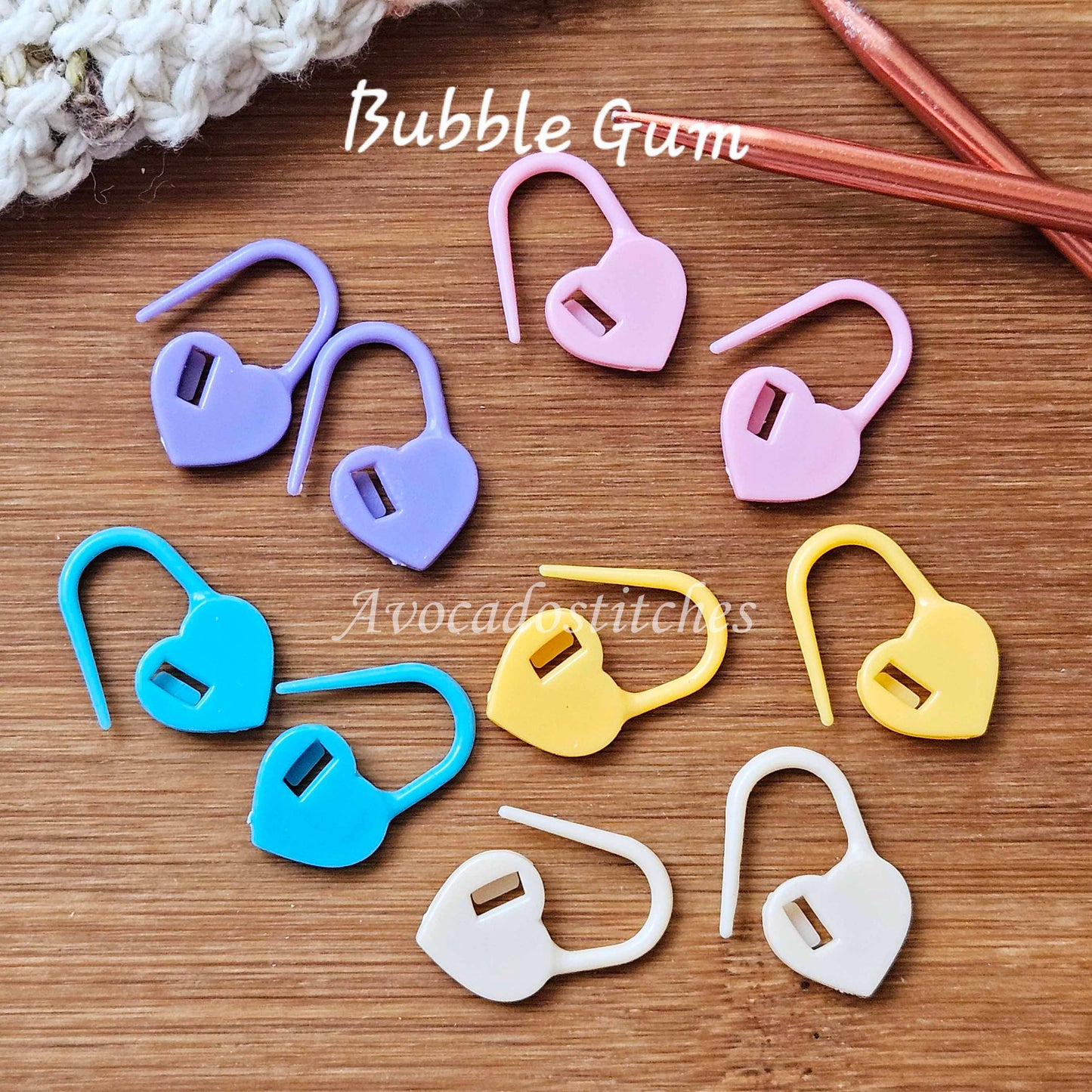 Heart Stitch Markers - 10 pcs - Knitting Stitch Markers / Crochet Stitch Markets