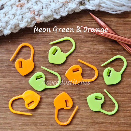 Heart Stitch Markers - 10 pcs - Knitting Stitch Markers / Crochet Stitch Markets