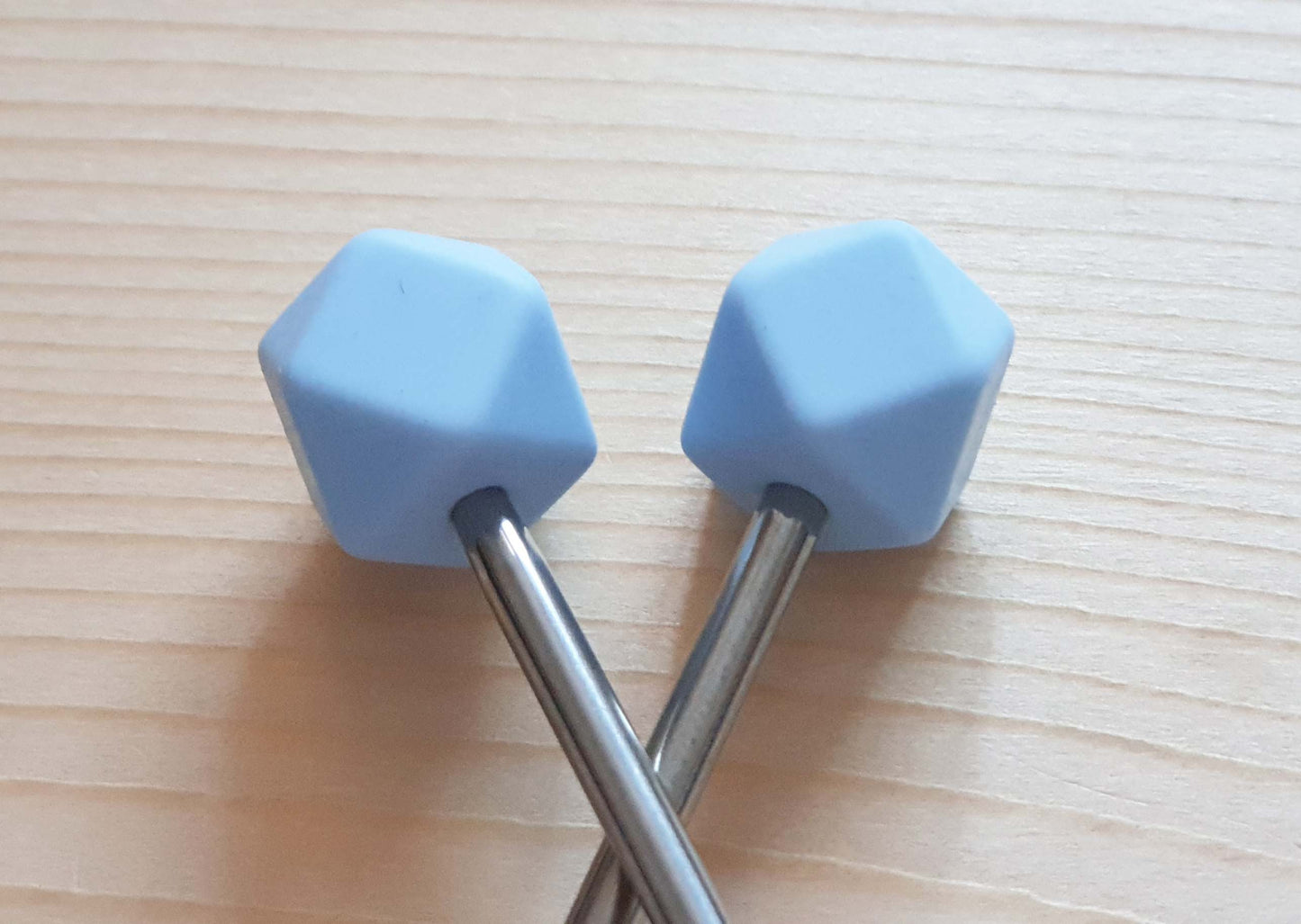 MINI HEXAGONS STITCH STOPPERS / 4 pcs / Knitting Needle Stoppers / Point Protection / Notions