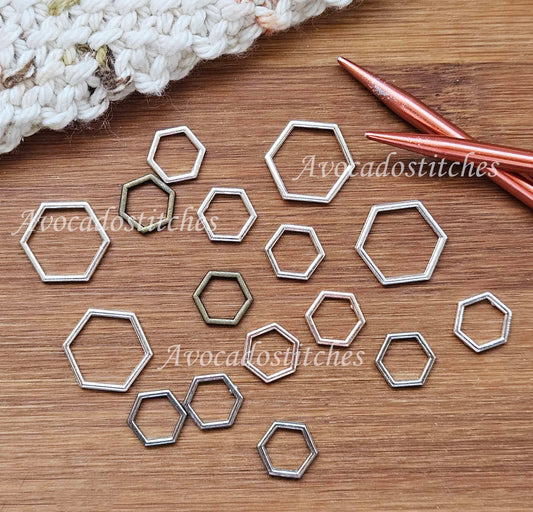 HONEYCOMB Stitch Markers / 10 pcs / Snag Free / Knitting Notions