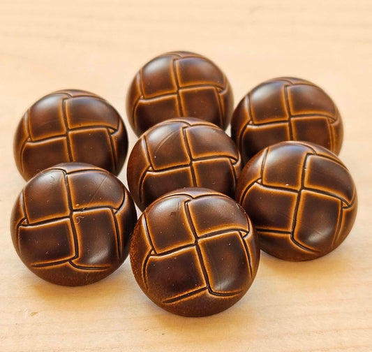 LEATHER SHANK (Resin) / 21mm - 4 buttons / Resin Shank Buttons / Sewing Buttons